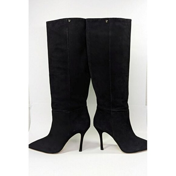 Larroude Kate Heels Boots Black Suede Knee High Stiletto Size 9 (MSRP $525) - Picture 7 of 12
